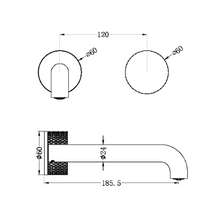 Load image into Gallery viewer, OPAL PROGRESSIVE WALL BASIN SET 160/185/230MM SPOUT BN(NR252007A160/185/230BN)
