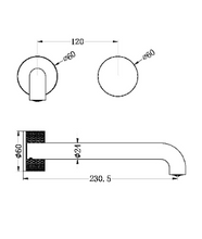 Load image into Gallery viewer, OPAL PROGRESSIVE WALL BASIN SET 160/185/230MM SPOUT BN(NR252007A160/185/230BN)
