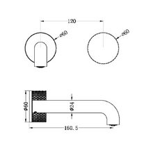 Load image into Gallery viewer, OPAL PROGRESSIVE WALL BASIN SET 160/185/230MM SPOUT BZ(NR252007A160/185/230BZ)
