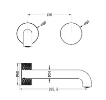 Load image into Gallery viewer, OPAL PROGRESSIVE WALL BASIN SET 160/185/230MM SPOUT BZ(NR252007A160/185/230BZ)
