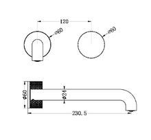 Load image into Gallery viewer, OPAL PROGRESSIVE WALL BASIN SET 160/185/230MM SPOUT BZ(NR252007A160/185/230BZ)
