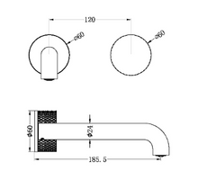 Load image into Gallery viewer, OPAL PROGRESSIVE WALL BASIN SET 160/185/230MM SPOUT GR(NR252007A160/185/230GR)
