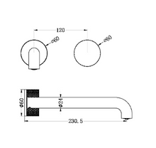 Load image into Gallery viewer, OPAL PROGRESSIVE WALL BASIN SET 160/185/230MM SPOUT GR(NR252007A160/185/230GR)
